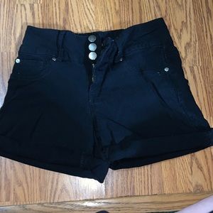 Black Jean Shorts